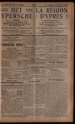 Het Ypersch nieuws (1929-1971) 1930-08-09
