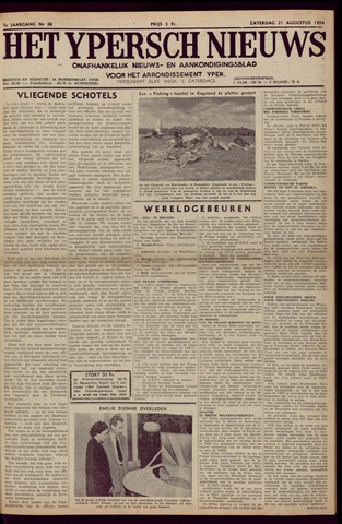 Het Ypersch nieuws (1929-1971) 1954-08-21