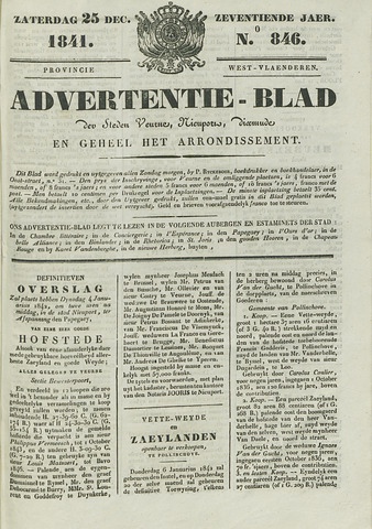 Het Advertentieblad (1825-1914) 1841-12-25