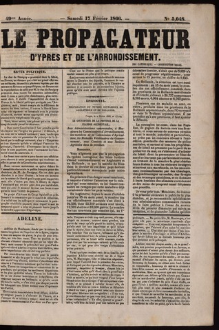 Le Propagateur (1818-1871) 1866-02-17