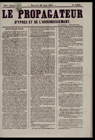 Le Propagateur (1818-1871) 1871-08-30