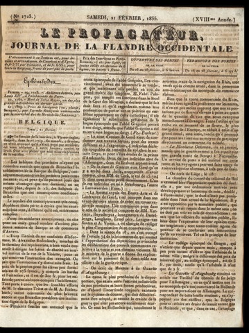 Le Propagateur (1818-1871) 1835-02-21
