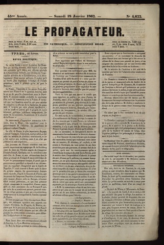 Le Propagateur (1818-1871) 1862-01-18