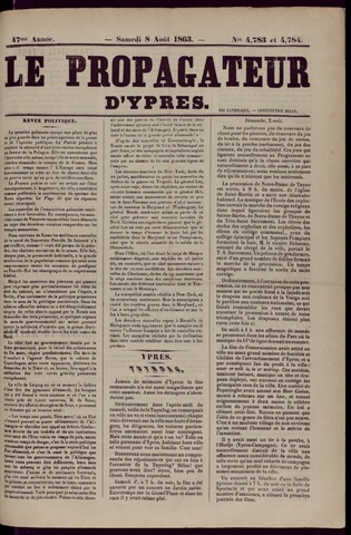 Le Propagateur (1818-1871) 1863-08-08