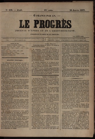 Le Progrès (1841-1914) 1877-01-25