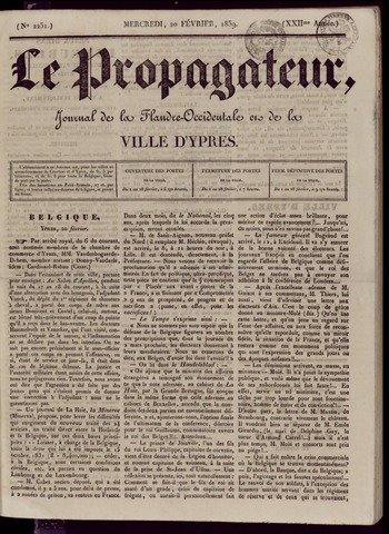 Le Propagateur (1818-1871) 1839-02-20
