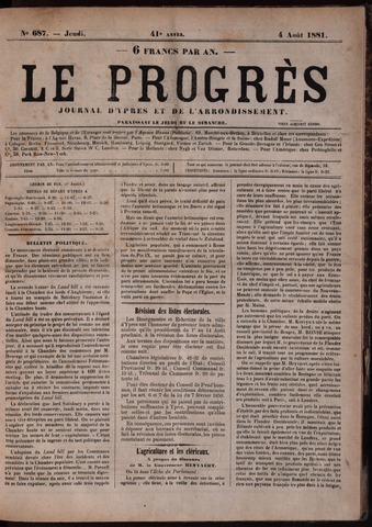 Le Progrès (1841-1914) 1881-08-04