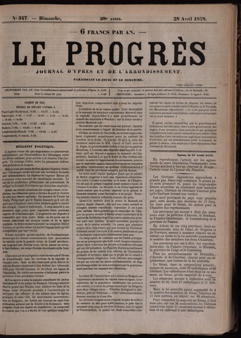 Le Progrès (1841-1914) 1878-04-28