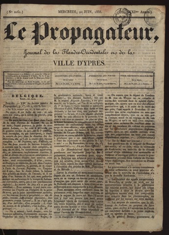 Le Propagateur (1818-1871) 1838-06-20