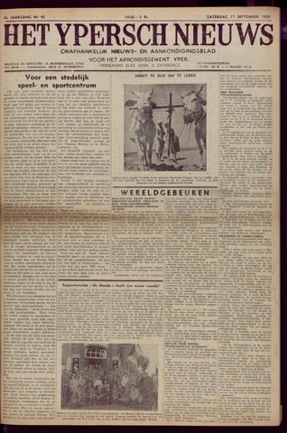 Het Ypersch nieuws (1929-1971) 1955-09-17