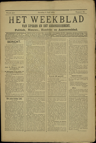 Het weekblad van Ijperen (1886 - 1906) 1895-06-01