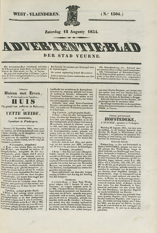 Het Advertentieblad (1825-1914) 1854-08-12