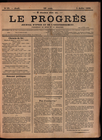Le Progrès (1841-1914) 1890-07-03