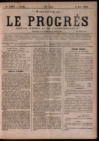 Le Progrès (1841-1914) 1885-03-05