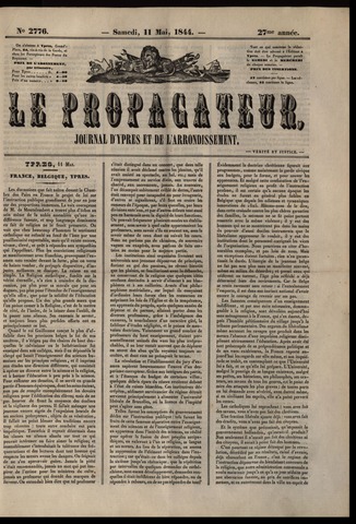 Le Propagateur (1818-1871) 1844-05-11