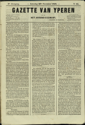Gazette van Yperen (1857-1862) 1858-11-20