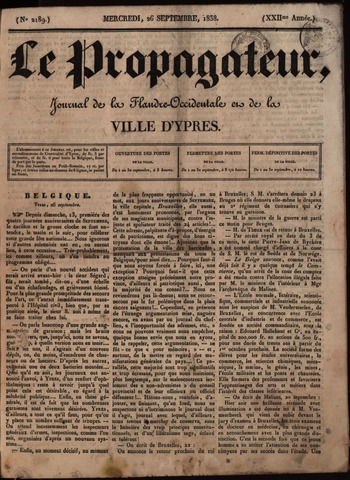 Le Propagateur (1818-1871) 1838-09-26
