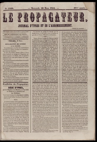 Le Propagateur (1818-1871) 1854-03-29