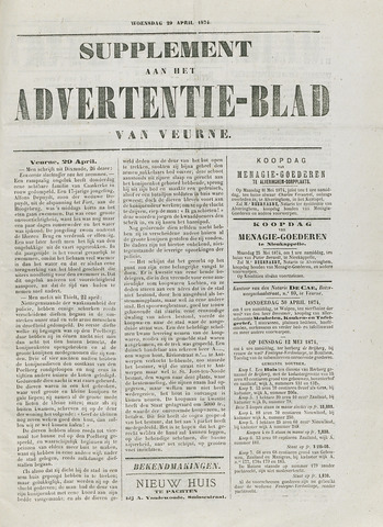 Het Advertentieblad (1825-1914) 1874-04-29