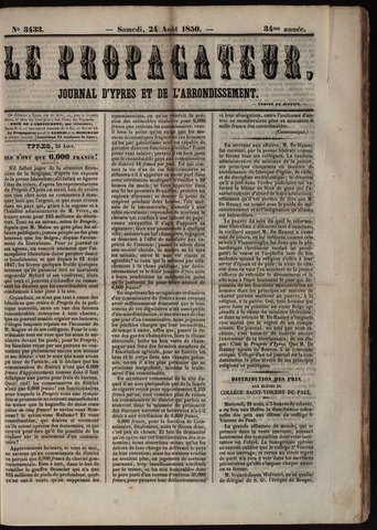 Le Propagateur (1818-1871) 1850-08-24