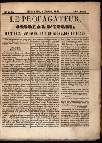 Le Propagateur (1818-1871) 1842-01-05