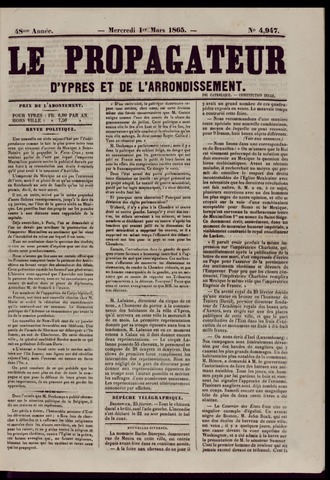 Le Propagateur (1818-1871) 1865-03-01