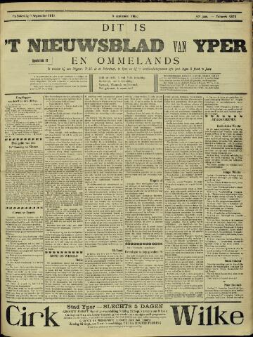 Nieuwsblad van Yperen en van het Arrondissement (1872 - 1912) 1911-09-09