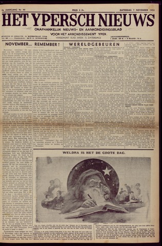Het Ypersch nieuws (1929-1971) 1953-11-07