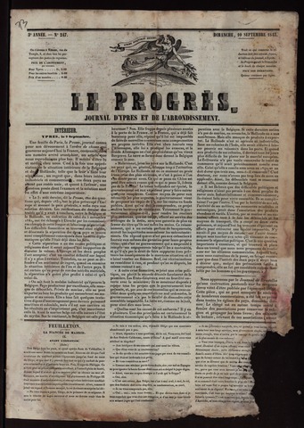 Le Progrès (1841-1914) 1843-09-10