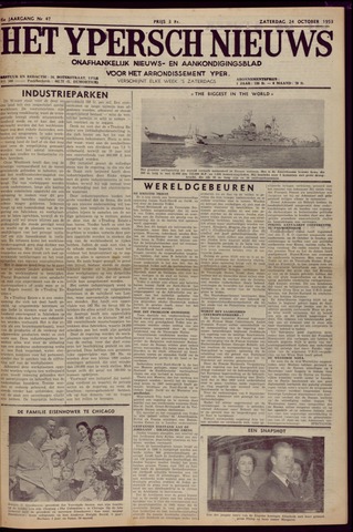 Het Ypersch nieuws (1929-1971) 1953-10-24