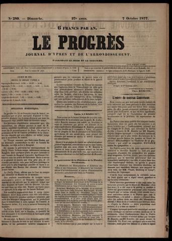 Le Progrès (1841-1914) 1877-10-07