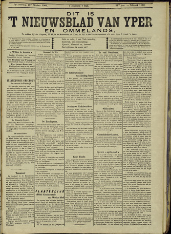 Nieuwsblad van Yperen en van het Arrondissement (1872-1912) 1901-10-26