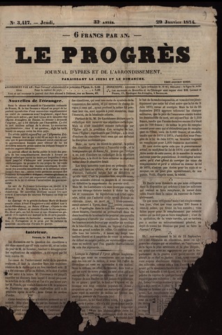 Le Progrès (1841-1914) 1874-01-29