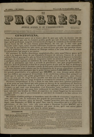 Le Progrès (1841-1914) 1851-09-24