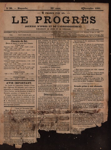 Le Progrès (1841-1914) 1891-11-08