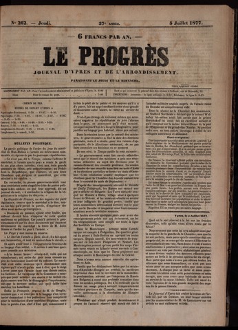 Le Progrès (1841-1914) 1877-07-05