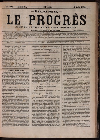 Le Progrès (1841-1914) 1882-08-06