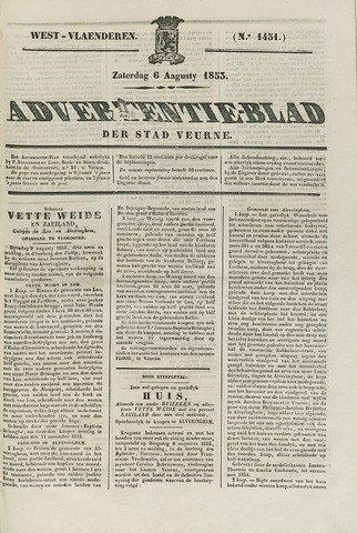 Het Advertentieblad (1825-1914) 1853-08-06