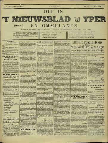 Nieuwsblad van Yperen en van het Arrondissement (1872-1912) 1911-10-21