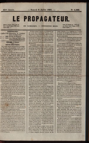 Le Propagateur (1818-1871) 1861-07-06