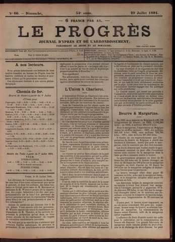 Le Progrès (1841-1914) 1894-07-29