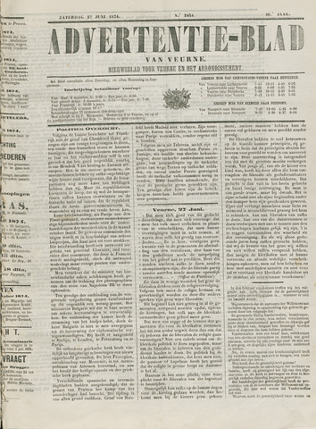 Het Advertentieblad (1825-1914) 1874-06-27