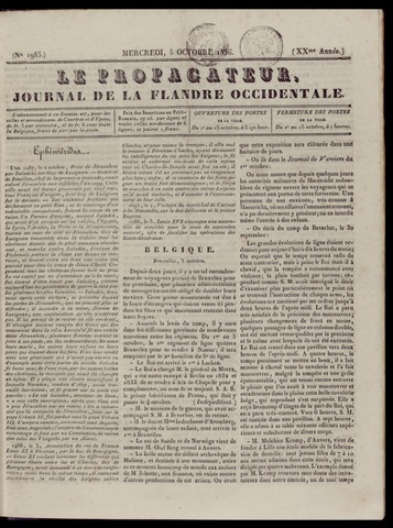 Le Propagateur (1818-1871) 1836-10-05