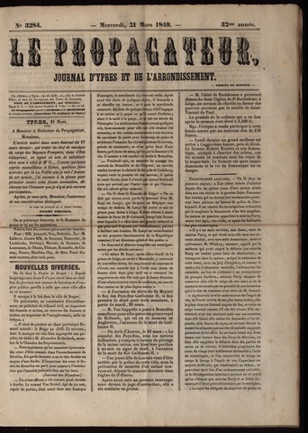 Le Propagateur (1818-1871) 1849-03-21
