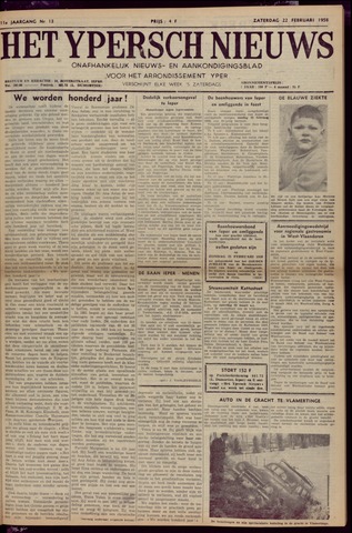 Het Ypersch nieuws (1929-1971) 1958-02-22