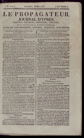 Le Propagateur (1818-1871) 1828-05-14