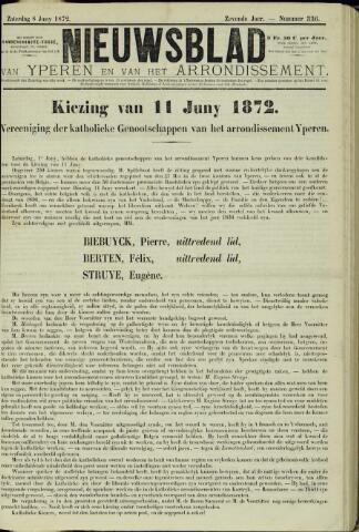 Nieuwsblad van Yperen en van het Arrondissement (1872 - 1912) 1872-06-08