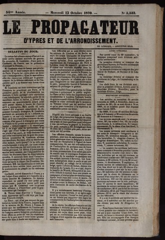 Le Propagateur (1818-1871) 1870-10-12