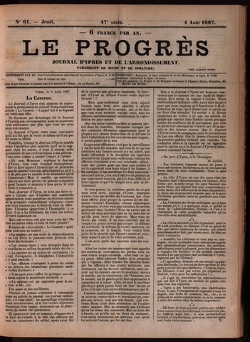 Le Progrès (1841-1914) 1887-08-04