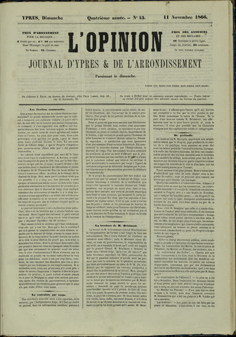 L’Opinion (1863 - 1873) 1866-11-11
